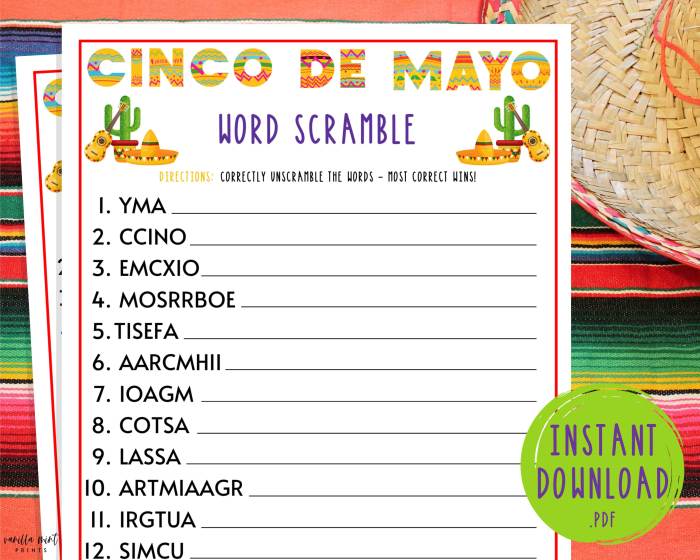 Cinco de mayo answer key