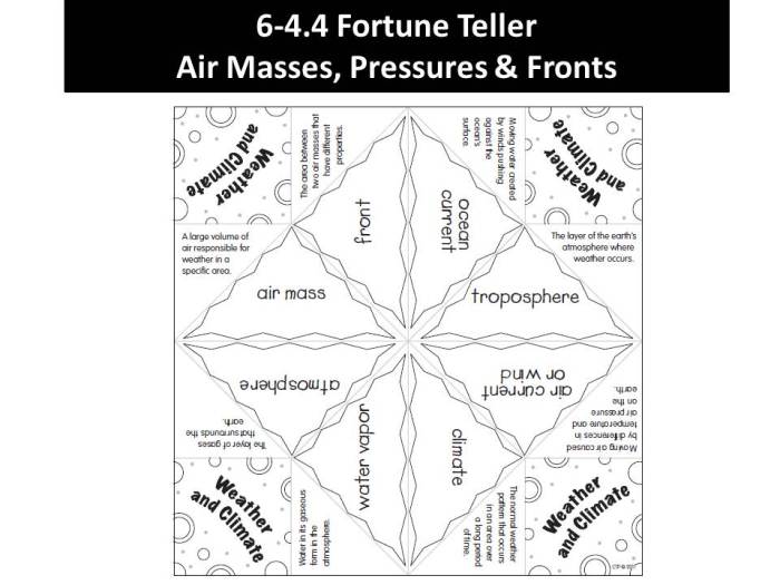 Air fronts worksheet answer key