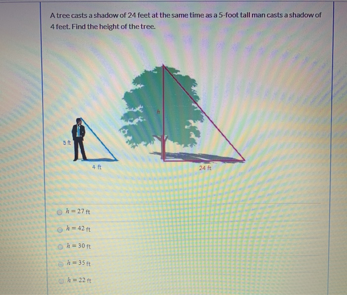 If a 5 foot post casts an 8 foot shadow