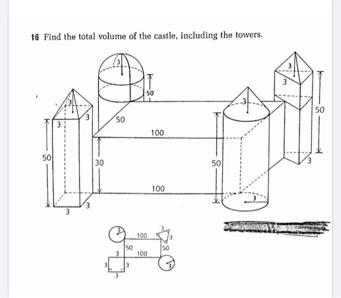 Surface area and volume of a castle answer key